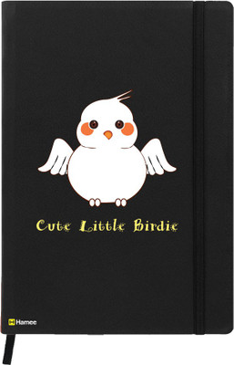 

Hamee A5 Notebook(Birds Theme Designer Printed Black Leather A5 Notebook - 200 pages, A5 size Lovely Bird, Black)