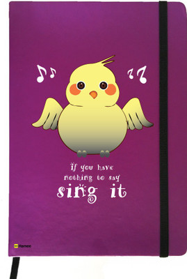 

Hamee A5 Notebook(Birds Theme Designer Printed Purple Leather A5 Notebook - 200 pages, A5 size Angel Bird, Purple)