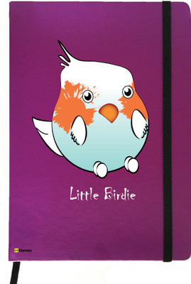 

Hamee A5 Notebook(Birds Theme Designer Printed Purple Leather A5 Notebook - 200 pages, A5 size Bird Pair, Purple)
