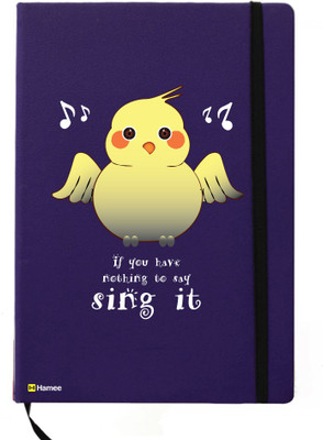 

Hamee A5 Notebook(Birds Theme Designer Printed Tan Brown Leather A5 Notebook - 200 pages, A5 size Angel Bird, Blue)