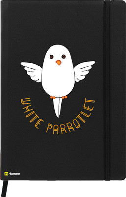 

Hamee A5 Notebook(Birds Theme Designer Printed Black Leather A5 Notebook - 200 pages, A5 size Rocking Bird, Black)