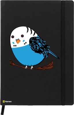 

Hamee A5 Notebook(Birds Theme Designer Printed Black Leather A5 Notebook - 200 pages, A5 size Smart Bird, Black)