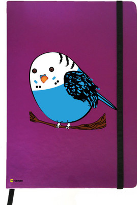 

Hamee A5 Notebook(Birds Theme Designer Printed Purple Leather A5 Notebook - 200 pages, A5 size Smart Bird, Purple)