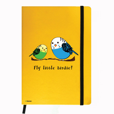 

Hamee A5 Notebook(Birds Theme Designer Printed Yellow Leather A5 Notebook - 200 pages, A5 size Whistle Bird, Yellow)