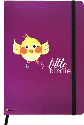 

Hamee A5 Notebook(Birds Theme Designer Printed Purple Leather A5 Notebook - 200 pages, A5 size Buffed Bird, Purple)