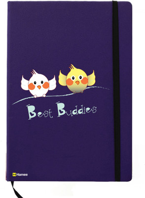 

Hamee A5 Notebook(Birds Theme Designer Printed Tan Brown Leather A5 Notebook - 200 pages, A5 size Chip The Sparrow, Blue)