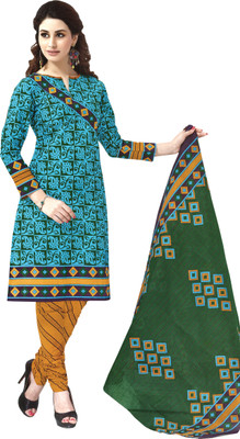 68% OFF on Reya Cotton Printed Dress/Top Material(Un-stitched)