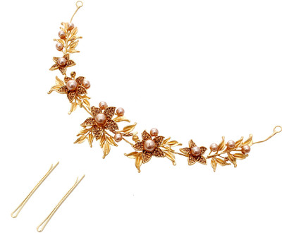 

VOGUE Hair Accessories Wedding collection Hair Clip, Hair Accessory Set, Hair Pin, Head Band(Gold)