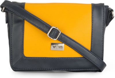 

Beau Design Sling Bag(Yellow, Grey), Grey;yellow