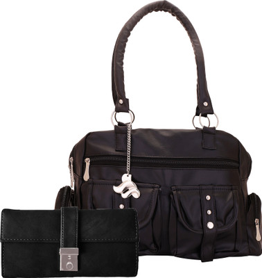 

Lady bar Shoulder Bag(Black)