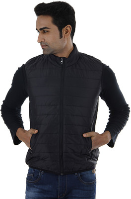 FLYING MACHINE Sleeveless Solid Men Jacket FLYING MACHINE Sleeveless Solid Men Jacket