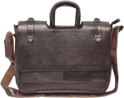 MOZRI 14 inch Laptop Messenger Bag(Brown)