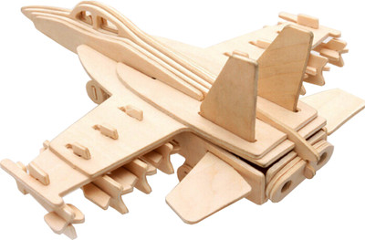 

kidoz kingdom 3D WOODEN PUZZLE F18 FIGHTER JET(White)