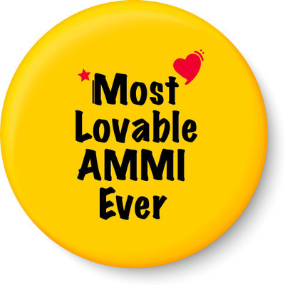 

Peacockride Most Lovable AMMI Ever Fridge Magnet Pack of 1(Multicolor)