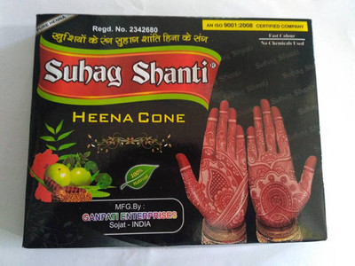 

SUHAG SHANTI HENNA CONE HENNA CONE Synthetic Mehendi(Pack of 12)