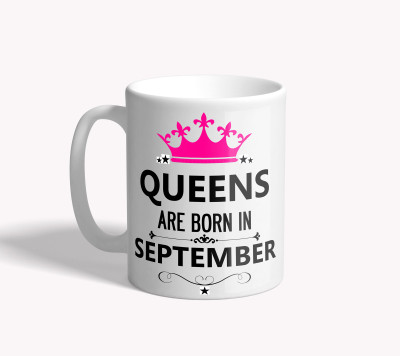 

The Mugs Queen September Ceramic Mug(330 ml), White
