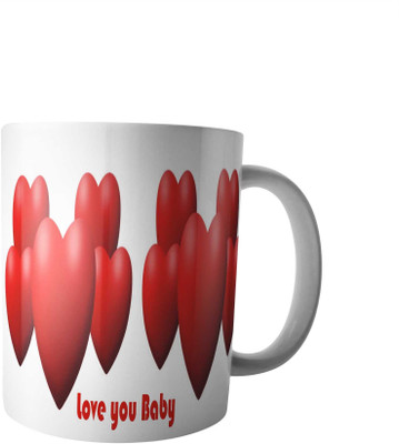 

RD Creations Specially Designed Ceramic Coffee Can be Used in Your Daily Life or You can use to Gift Someone AUG2017MIX1 Ceramic Mug(300 ml), Multicolor