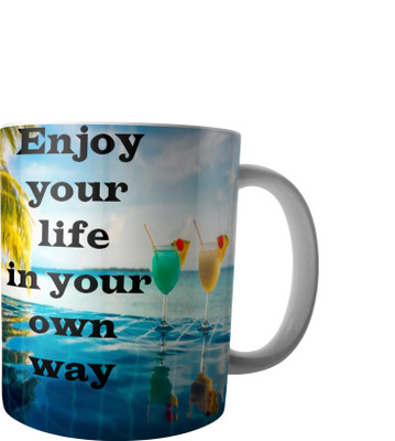 

RD Creations Specially Designed Ceramic Coffee Can be Used in Your Daily Life or You can use to Gift Someone AUG2017MIX185 Ceramic Mug(300 ml), Multicolor