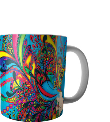 

RD Creations Specially Designed Ceramic Coffee Can be Used in Your Daily Life or You can use to Gift Someone AUG2017MIX346 Ceramic Mug(300 ml), Multicolor