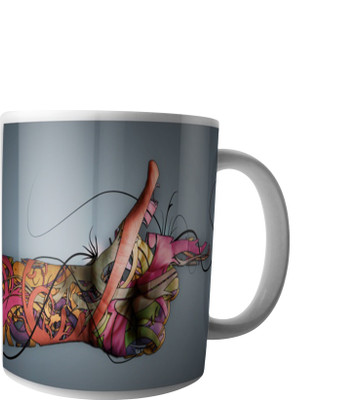

RD Creations Specially Designed Ceramic Coffee Can be Used in Your Daily Life or You can use to Gift Someone AUG2017MIX263 Ceramic Mug(300 ml), Multicolor