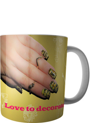 

RD Creations Specially Designed Ceramic Coffee Can be Used in Your Daily Life or You can use to Gift Someone AUG2017MIX363 Ceramic Mug(300 ml), Multicolor