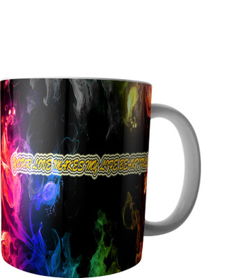 

RD Creations Specially Designed Ceramic Coffee Can be Used in Your Daily Life or You can use to Gift Someone AUG2017MIX66 Ceramic Mug(300 ml), Multicolor