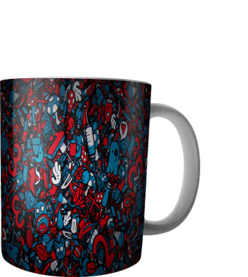 

RD Creations Specially Designed Ceramic Coffee Can be Used in Your Daily Life or You can use to Gift Someone AUG2017MIX132 Ceramic Mug(300 ml), Multicolor