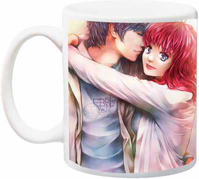 

Stylotrendz Couple Hug Best Gift for Lovers Ceramic Mug(325 ml), Multicolor