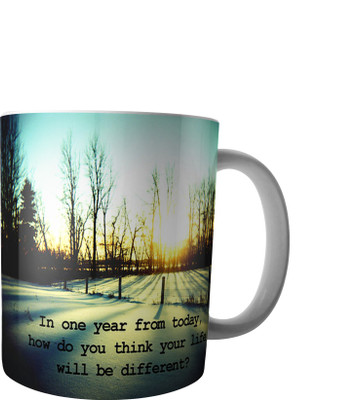 

RD Creations Specially Designed Ceramic Coffee Can be Used in Your Daily Life or You can use to Gift Someone AUG2017MIX392 Ceramic Mug(300 ml), Multicolor