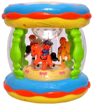 

vbenterprise Merry-go-round Drum with 3D Lights and Music(Yellow)