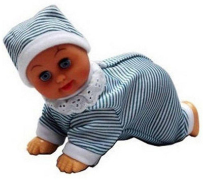 

vbenterprise Crawling Baby Boy With Cap (Blue)(Multicolor)