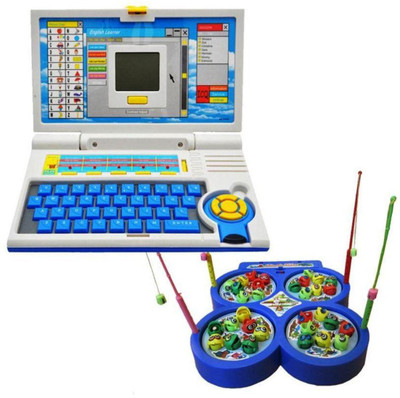 

FEMININE STYLE Learner Computer Toy with Fishing Catching Game(Multicolor)