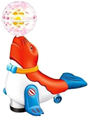 

vbenterprise Bump & Go Happy Sealion With Light In Rotaing Ball & Music(Beige)