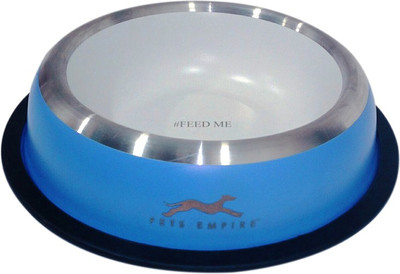 

Pets Empire Non Skid Pets Color Bowl round Silver Pet Bowl(200 ml Silver)