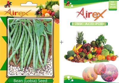 Airex Bean (Lobia) Vegetables Seeds + Humic Acid Fertilizer (For Growth of All Plant and Better Responce) 15 gm Humic Acid + 20 Seeds Per Packet Seed(20 per packet)