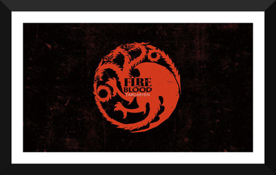 

House Targaryen Poster - Game Of Thrones Collection - Premium Quality Framed Poster Paper Print(12 inch X 17 inch)