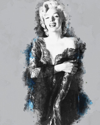

poster of marilyn monroe happy mood Fine Art Print(15 inch X 12 inch, Rolled)