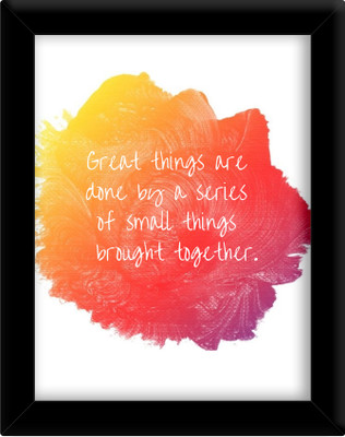

Great things are done by Paper Print(30 inch X 21 inch, Framed)
