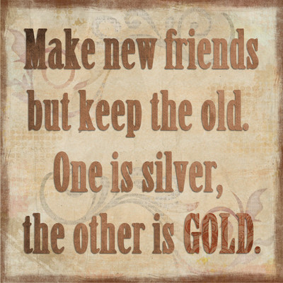 

make new friends quote poster Fine Art Print(10 inch X 10 inch, Rolled)