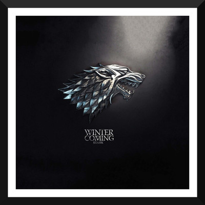 

Direwolf Sigil Of House Stark - Winter Is Coming - Game Of Thrones Collection - premium Quality Framed Poster Paper Print(12 inch X 17 inch)