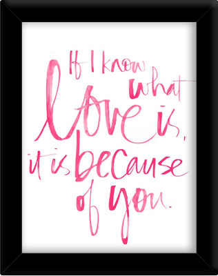 

If I know what love is Paper Print(30 inch X 21 inch, Framed)