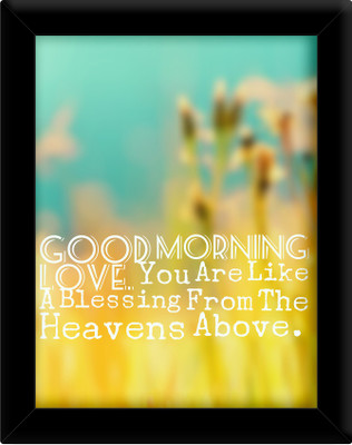 

Good morning Paper Print(30 inch X 21 inch, Framed)