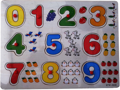 

kidoz kingdom WOODEN PUZZLE NUMBERS(10 Pieces)