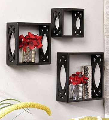 

Decorasia Square Nesting Black MDF Wall Shelf(Number of Shelves - 3, Black)