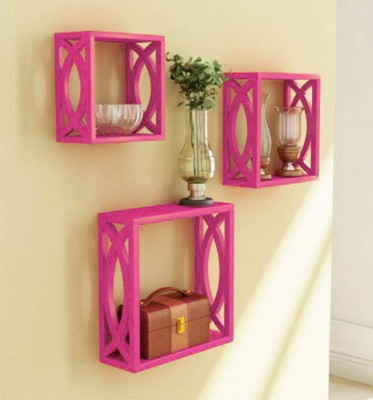 

Decorasia Square Nesting Pink MDF Wall Shelf(Number of Shelves - 3, Pink)