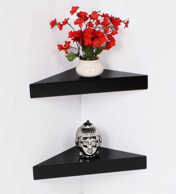

Masterwood corner MDF Wall Shelf(Number of Shelves - 2, Black)