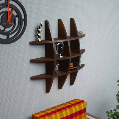 

Masterwood Tyer rank MDF Wall Shelf(Number of Shelves - 12, Brown)