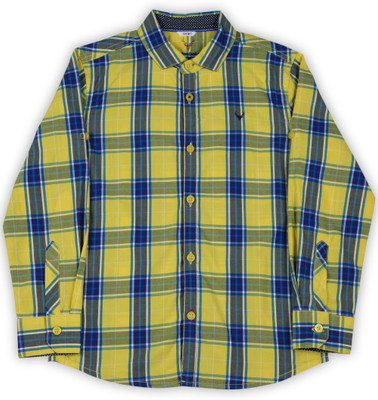 

Allen Solly Junior Boys Checkered Casual Shirt, Yellow