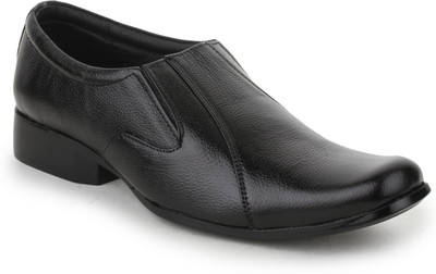 

WHERRY BOOTS Genuine Leather Shoes Slip On For Men(Black