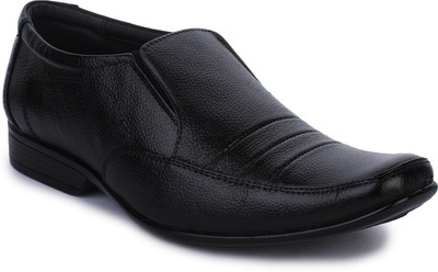 

WHERRY BOOTS Genuine Leather Shoes Slip On For Men(Black